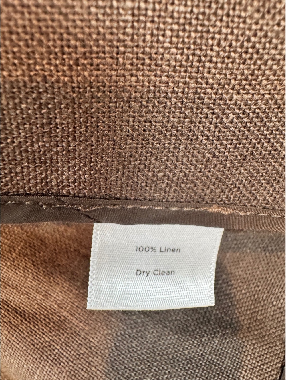 Talbots 100% Pure Irish Linen Jacket Chocolate Brown Small Petite NWT - Picture 6 of 9